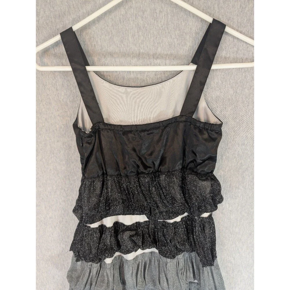 Justice Girls Size 10 Colorblock Tiered Party Dress Bow Lined Scoop Neck